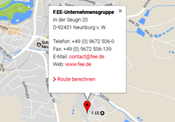 Google Maps Ausschnitt F.EE Neunburg v. W.